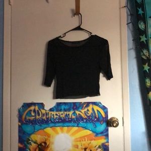 Black Mesh Croptop